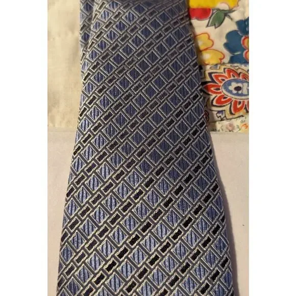 Patek Philippe Pour Ermenegildo Zegna Blue Pattern Silk Tie Limited Edition 2005 - Picture 7 of 12